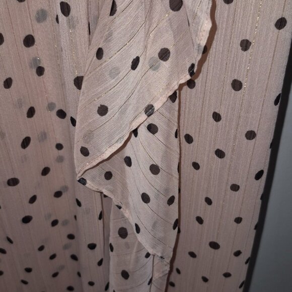 MADEWELL Ruffle Strap wrap dress In inkspot dots Sz.8 NWT - Picture 4 of 7